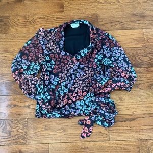 Lovers + Friends wrap blouse size M revolve